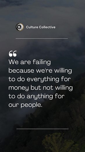 When profit becomes the purpose, compassion fades. 💭 Our strength as a society lies not in wealth, but in how we treat one another. Let’s shift the focus—from chasing money to uplifting our people. Real success begins with humanity. 🌍❤️ #Community #Compassion #HumanityFirst | Culture Collective