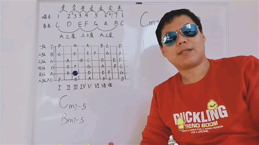 吉他讲堂—10节课精通和弦乐理（第八课）Bm7-5是什么鬼？