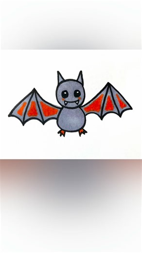 Letscreate on Instagram: "Let’s draw a bat step by step 🦇 Simple shapes, easy lines, and a super fun drawing that kids can follow along with. Perfect for beginners, little artists, and anyone who loves cute and easy drawings. Grab your pencil and start drawing! #easydrawingforkids #kidsart #drawingtutorial #howtodraw #artforkids"