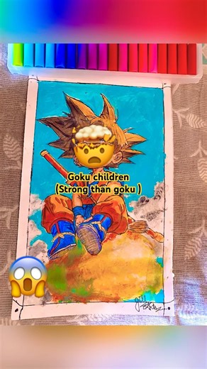 Drawing Goku... but Chibi! 😱🔥 (Wait for the end!) #shorts #shortsforgoals #animedrawing ‪@FASTART07‬