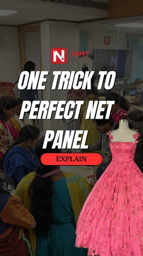 NIMT - National Institute of Master Tailor™ on Instagram: "Getting uneven flare in net dresses? Here’s ONE simple trick that every designer should know to get a clean, perfect net panel every time! Fast, easy, and beginner-friendly — try this technique in your next project. At NIMT – Hyderabad, we teach advanced pattern making, blouse cutting, dressmaking & boutique skills step-by-step so you can create outfits like a pro. 📍 Offline Classes: Panjagutta, Hyderabad 💻 Online Classes Available New