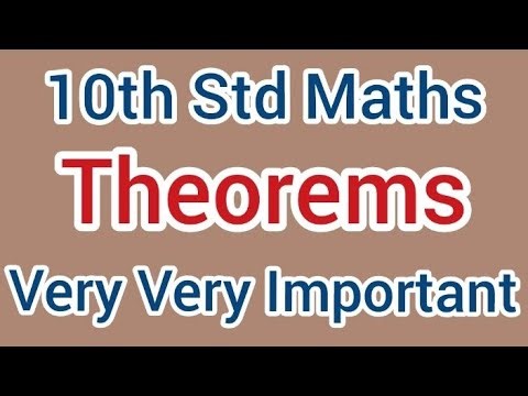 #10th standard #Maths #very very #important #theorems