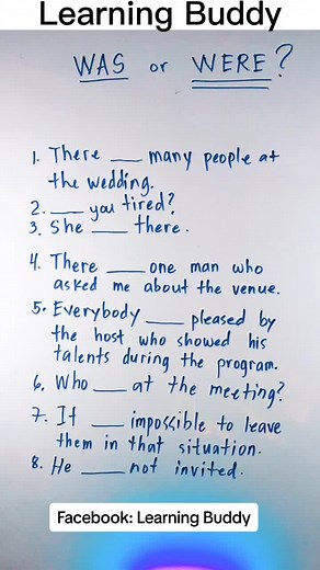 How to Use WAS and WERE? English Grammar Tutorial #fyp #fypage #foryou #fyppppppppppppppppppppppp #was #were #english #grammar