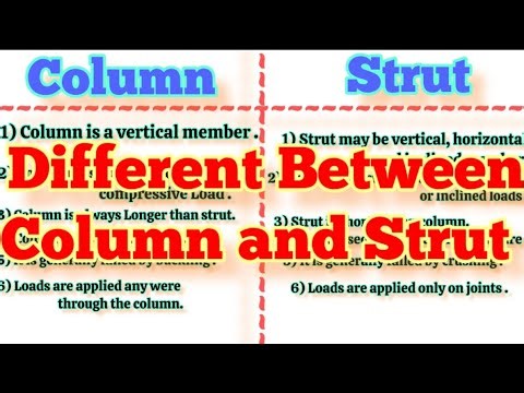 Different Between Column and Strut | | Engineering | |