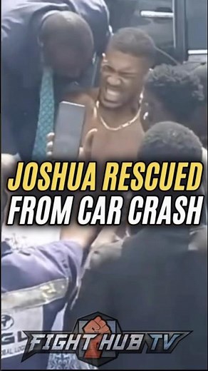 Anthony Joshua RESCUED from car CRASH! - LEAKED FOOTAGE