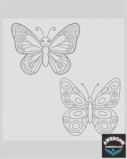 Butterfly Coloring Page – Printable for Kids