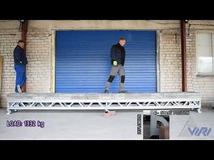 Two reinforced flat trusses maximum load experiment in a real conditions by VIRI TECHNOLOGIJA