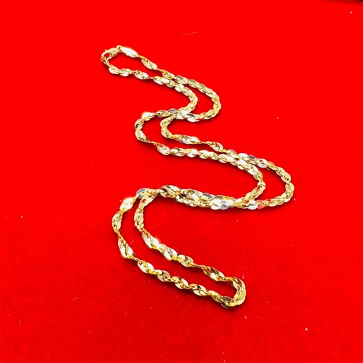18” 3mm Solid 10K Yellow Gold Diamond Cut Sparkly Rope Chain Necklace Michael Anthony - Etsy
