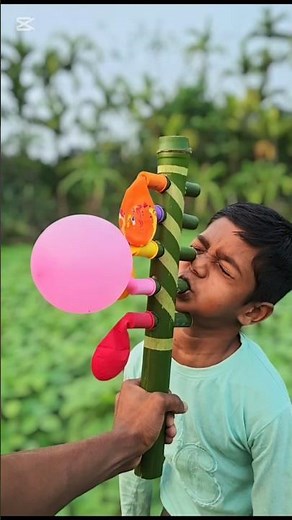 Amazing DIY Bamboo & Balloon Musical Toy! 🎶🎈#diy