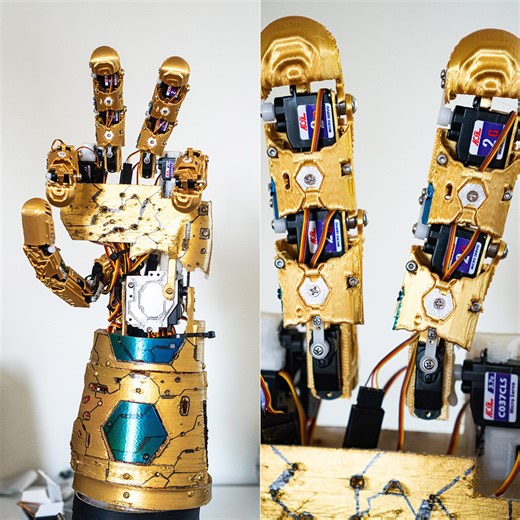 Ambidextrous Robot Breakthrough Results in a Golden Hand That Signs