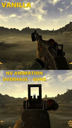 Fallout New Vegas Automatic Rifle Animation Comparison : Vanilla vs Modded