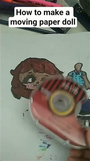 how to make a moving paper doll😛 #art #drawing