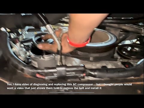 Easiest way ￼A/C Stretch Slip Belt Removal and Install W/NO Special Tool Chevy Silverado Chevy Tahoe