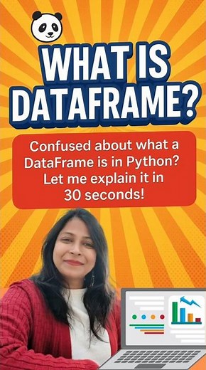 What is a DataFrame in Python? 🧠📊 | Pandas Explained in 60 Seconds! #Shorts #Python #trending
