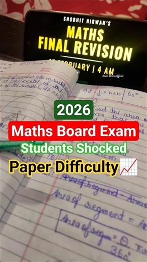 Math 2026 Board Exam|Paper Difficulty 📈#boardexam #class10 #cbse