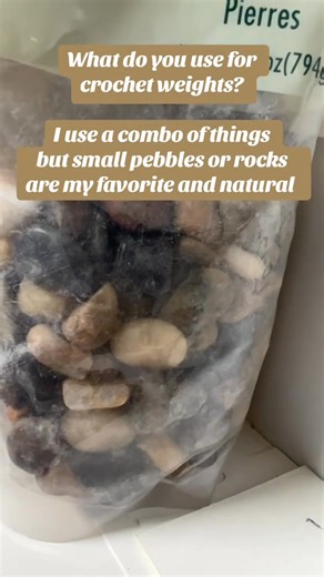 Many people don't know but in order to make anything "sit" properly, it has to be weighted. Polyfill is just too light weight for anything to "stay still" properly. lol I use many different options but my favorite is little rocks . They are natural (you buy or collect them , but always rinse and dry them) but I do use a few other things as well. So what is your favorite project? What are you making lately? I would love to know! | Herbalee Crochets
