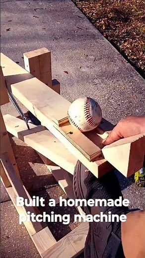 First Time DIY Pitching Machine#baseball #woodworkingprojects #cheap