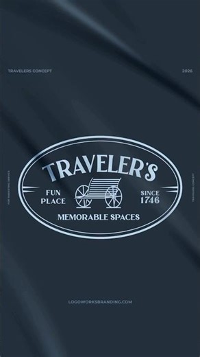 Travelers Inn logo design classic premium holiday #logo #design #travel
