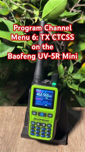 Menu 6: TX CTCSS on the #Baofeng #UV5R Mini #GMRS #Ham #EDC
