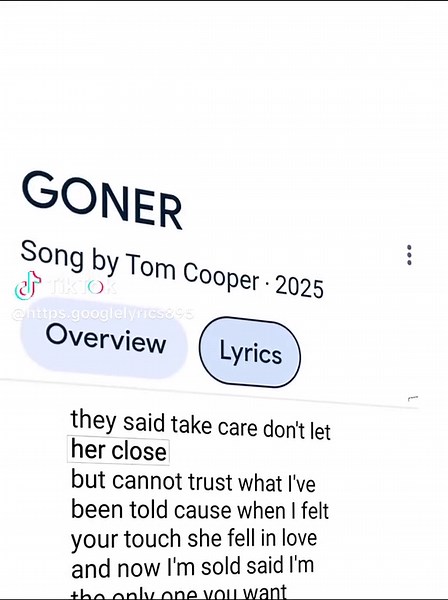 Goner Lyrics by Tom Cooper – Full Lyrics and Meaning