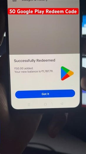 50 Free Google Play Redeem Code #shorts