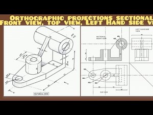 Sectional Orthographic Projection 2 #orthographic #engineering #viral