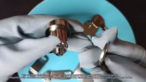 Mailbox Lock Replacement C9100, National Mailbox Lock Compatible with L-1172C Cluster Mailbox with 3 Keys, Nickel Finish (3 Pack)