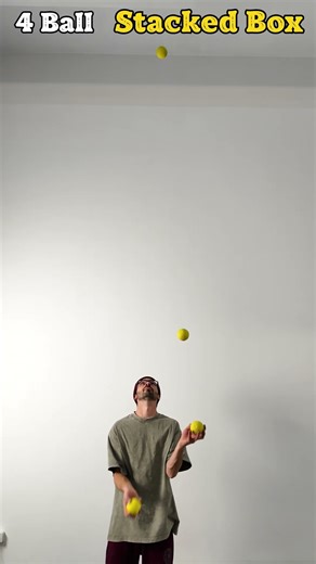 4 Ball Stacked Box Juggling Tricks💪