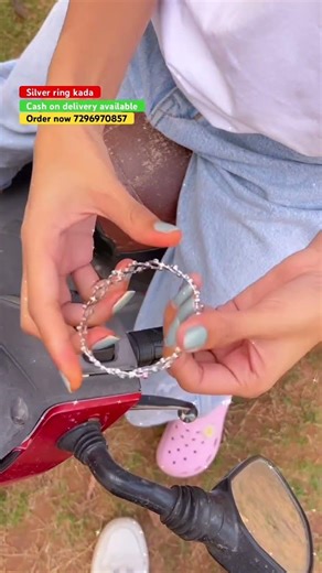 New designer beautiful silver ring kada with 67% discount on instant order ￼#shortsfeed #ytviral