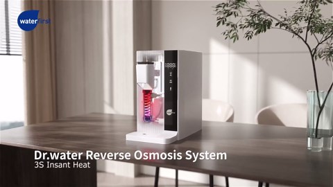 WaterFirst Dr.Water Countertop Reverse Osmosis System, 3S Instant Heat Portable RO Water Filter, NSF/ANSI 58 Certified, 5 Stages Filtration, No Installation, 4:1 Pure to Drain