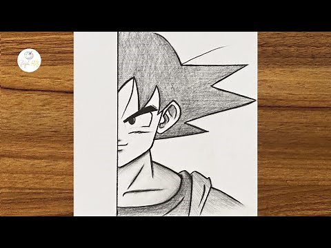 How to draw Goku step by step | Easy goku drawing for beginners | Easy drawing ideas for beginners