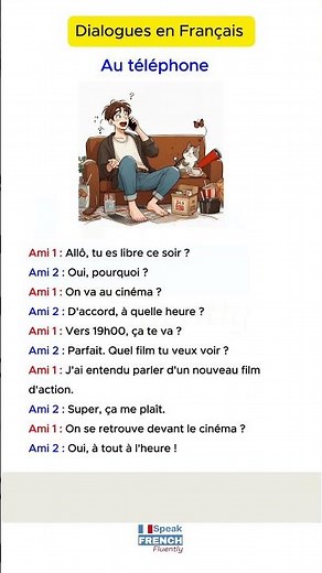 Au Téléphone Dialogue en français French Lessons | Speak French Fluently
