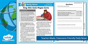 King John Seals Magna Carta - News from the Past Story (ages 7-9)
