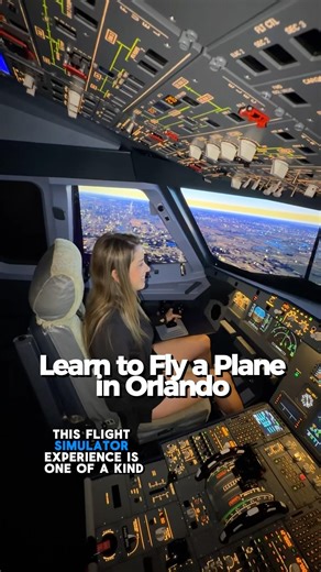 step into a full-size commercial aircraft cockpit for a realistic flight simulator session 🛩️🕹️