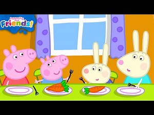Peppa Pig Visits Rebecca Rabbit’s Underground House🥕🐰 | Friends Play Date | Full Episodes | Cartoon