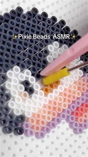 Pixie Beads ASMR | Satisfying Mini Fuse Beads | Calm Pixel Art Melting Therapy #fusebeads #asmrcraft