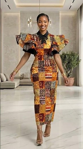 This African Patchwork Ankara Dress Is EVERYTHING 🔥 | Ruffle Shoulder Midi Dress Styling #ankara