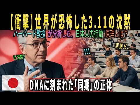 【海外感動エピソード】【衝撃】世界が恐怖した3.11の沈黙。ハーバード教授が分析する「日本人のDNA」に隠された軍事レベルの同期システム