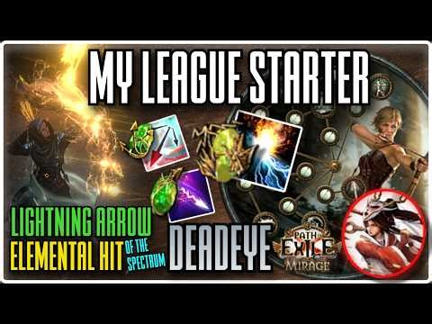 Lightning Arrow / Elemental Hit Deadeye Full Guide | My League Starter for Mirage 3.28 - PoE 1