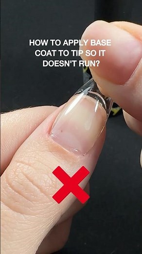 How to apply base coat to tip so it doesn't run?