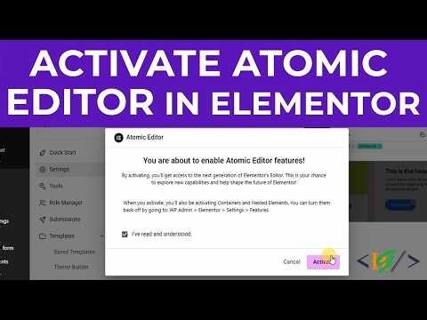 How to Activate Elementor Atomic Editor in WordPress