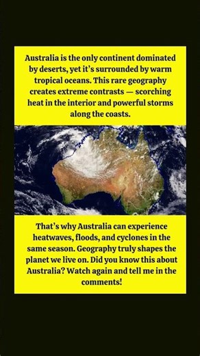 Australia Extreme Continent #geography #australia