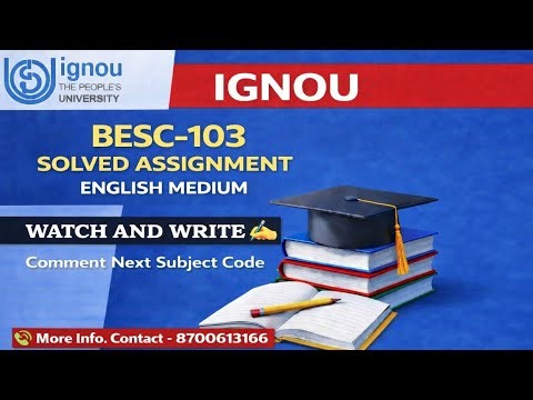 Besc-103 Solved Assignment 2025-26|| New solved assignment Besc-103 #besc-103 #solvedassignment25-26