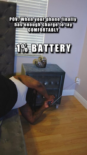 35K views · 303 reactions | I be so uncomfortable  #uncomfortable #phonecharger #bedtime #relatable #lowbattery | Terrill Alphonso Bams | Facebook