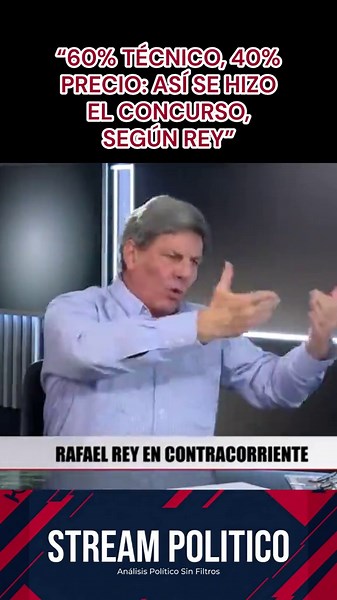 “60% TÉCNICO, 40% PRECIO_ ASÍ SE HIZO EL CONCURSO, SEGÚN REY” “60% LAS CARACTERÍSTICAS DE CALIDAD, PROFESIONALIDAD, EXPERIENCIA. 40% POR CUESTIÓN DE PRECIO.” Rafael Rey dice que el MTC aprobó esas reglas antes de su llegada y encargó al PMO hacer el concurso público. Afirma que no sabía quiénes eran los participantes. Es su versión y falta la de Provías Nacional. ¿Pesa más la técnica que el precio en una obra de este tamaño? #Licitación #MTC #ObrasPúblicas #Perú #StreamPolitico Contenido origina
