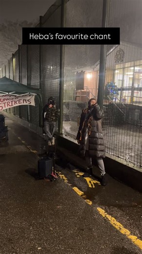 Muj on Instagram: "Free Heba and all the hunger strikers Outside NewHall Prison now, where Heba is being kept"