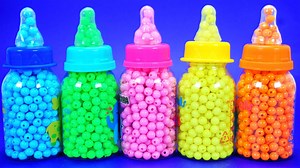 8.5K views · 212 reactions | Learn Color for Kids with Baby Milk Bottles, Colored Beads and Chupa Chups Candy | Play-Doh Videos | Facebook