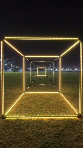 3D LED RGB meteor pixel tube for outdoor tunnel installation, 12V/24V RGB color