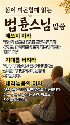 삶이 피곤할때 법륜스님 말씀