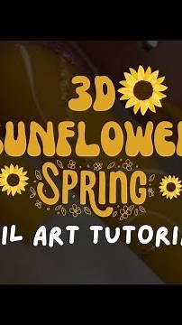 3D SUNFLOWER NAILS FOR SPRING TUTORIAL 🌻 | Spring Nails 3D Acrylic Flowers ‪@NailsFascination‬